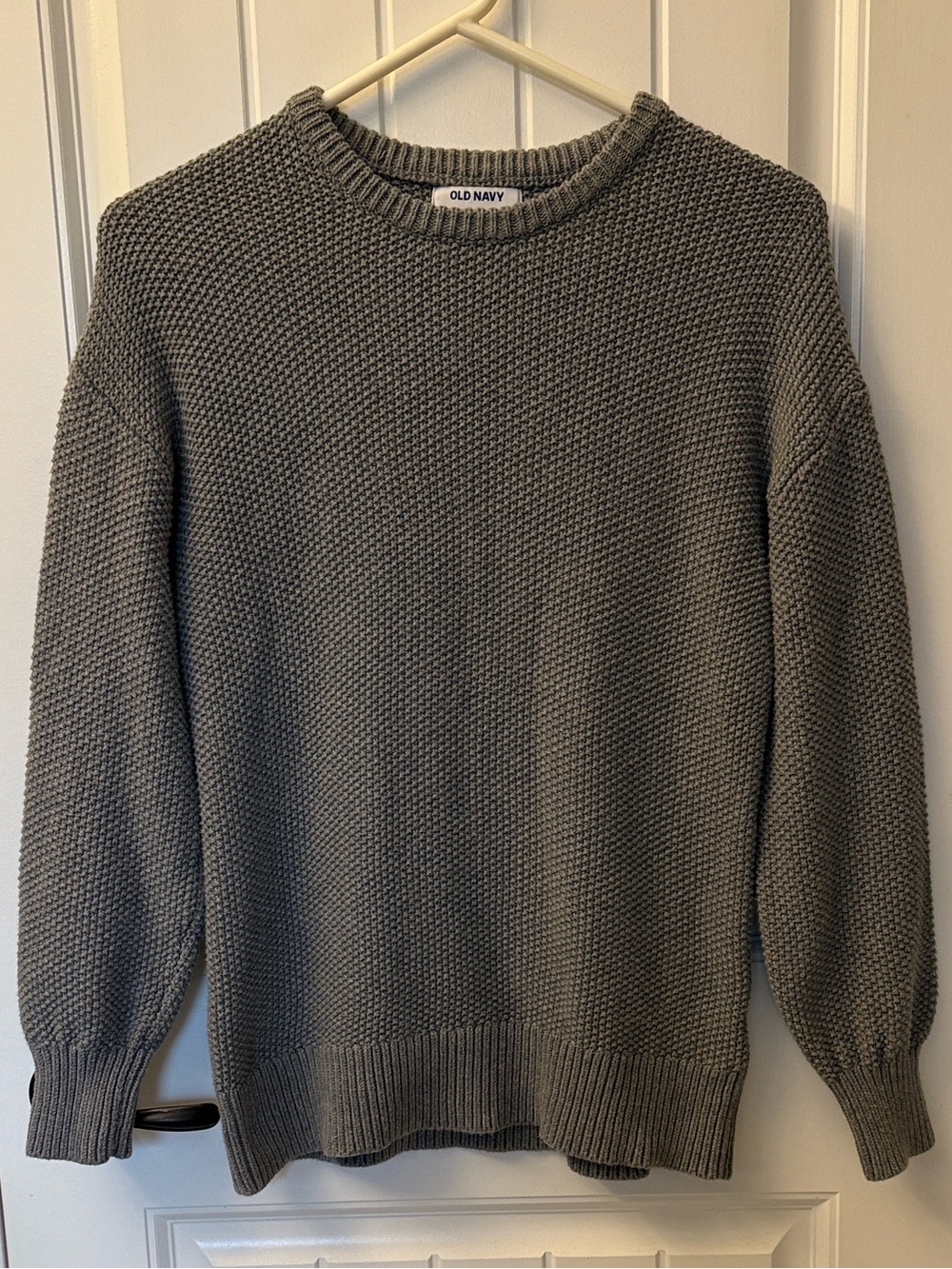 Old Navy Gray Textured Crewneck Sweater